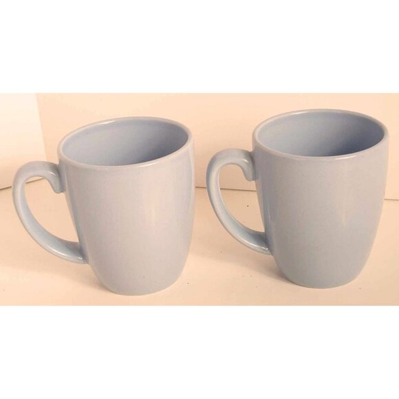 Corelle Coordinates Stoneware Light Blue Coffee Cocoa Tea Mugs Set Of 2 - Picture 3 of 6